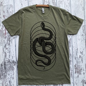 Unisex SERPENTINE Tee Sacred Geometry Mystic Snake Organic Symmetry Psychedelic Shirt image 2