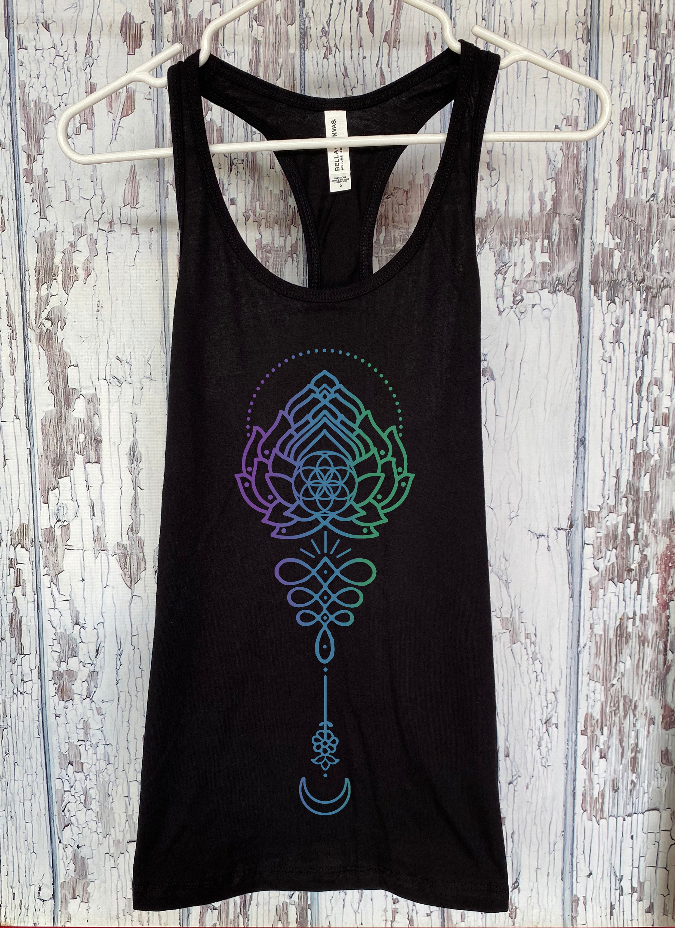 Women's OM TOTEM Seed of Life Sacred Geometry Racerback Tank Top Yoga Shirt Geometric Umalome