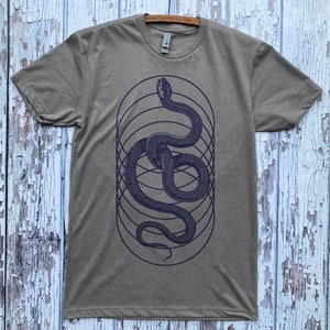 Unisex SERPENTINE Tee Sacred Geometry Mystic Snake Organic Symmetry Psychedelic Shirt image 9