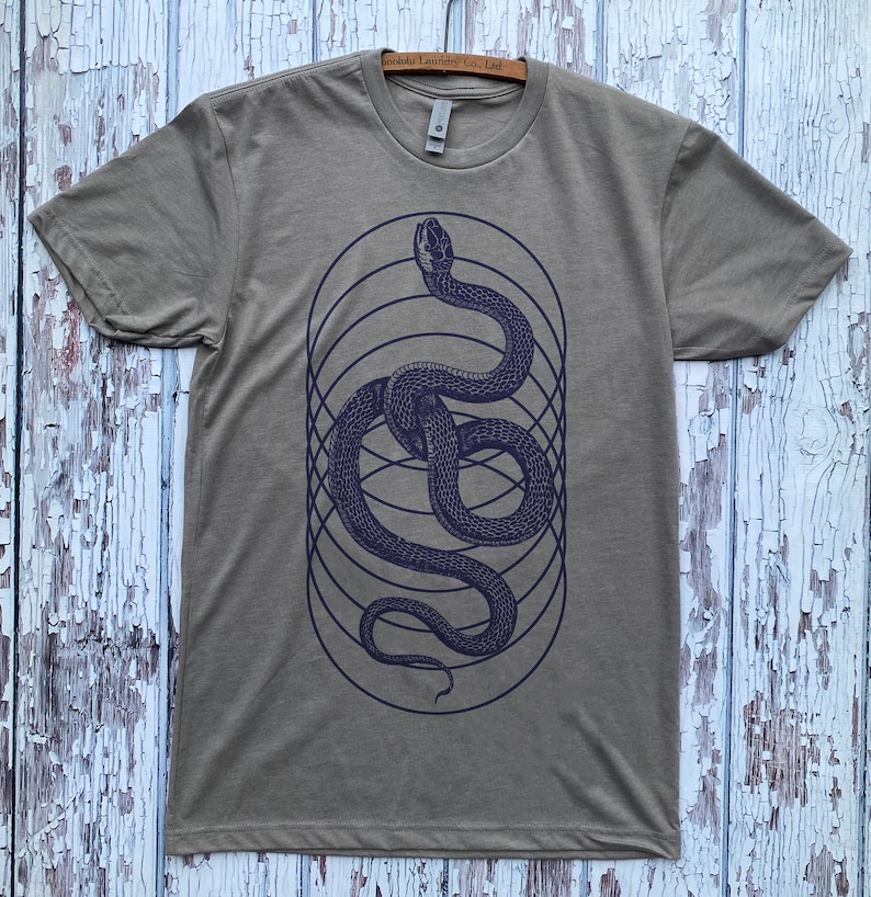 Unisex SERPENTINE Tee Sacred Geometry Mystic Snake Organic Symmetry Psychedelic Shirt image 9