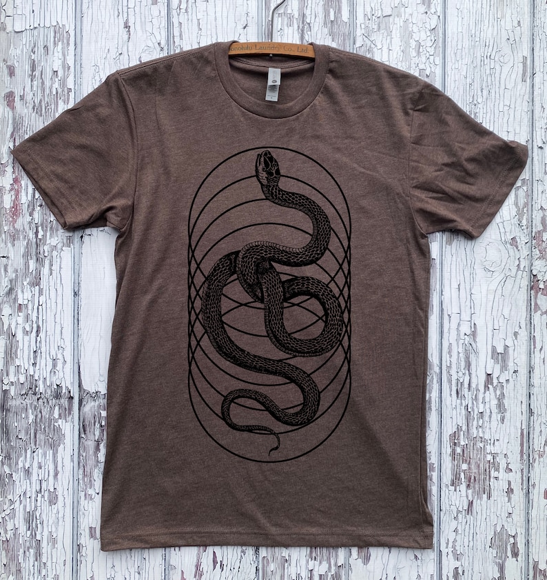 Unisex SERPENTINE Tee Sacred Geometry Mystic Snake Organic Symmetry Psychedelic Shirt image 5