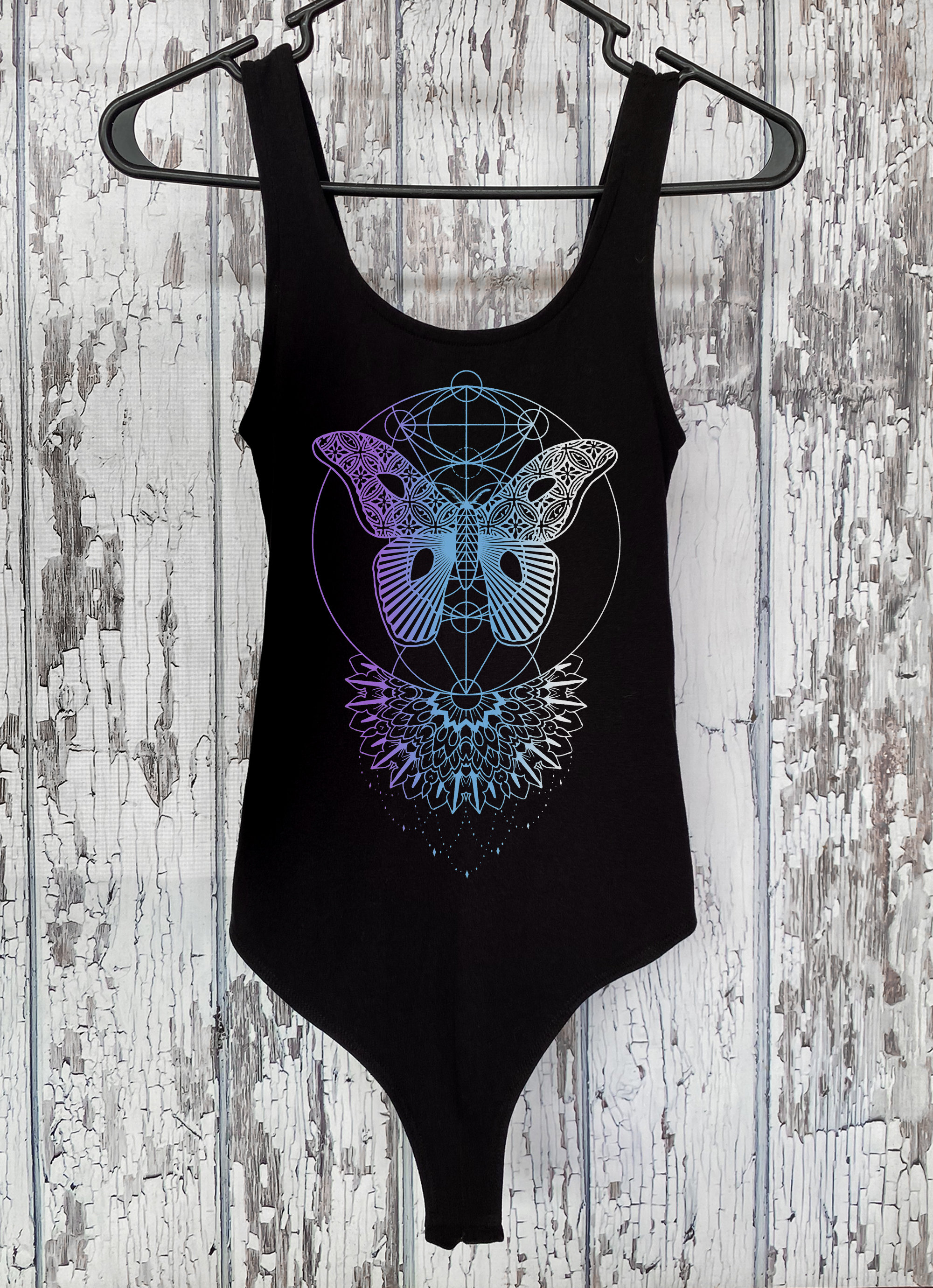 【MODIMOOD】MORIGIRL LACE ONE PIECE Women's MOTHLIGHT Bodysuit Sacred Geometry One Piece Body
