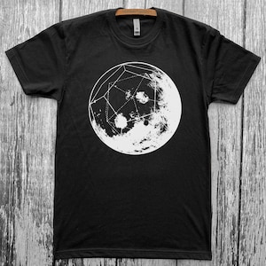 Unisex GEOMOON Shirt Dodecahedron Full Moon Cosmic Sacred Geometry Space Tee