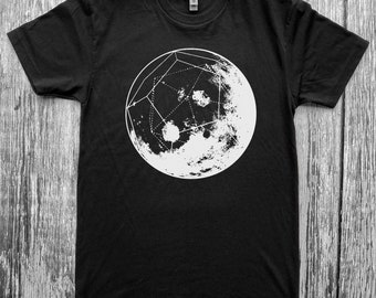 Unisex GEOMOON Shirt Dodecahedron Full Moon Cosmic Sacred Geometry Space Tee