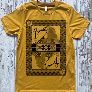 Unisex Tee THOTH  Sacred Geometry Egyptian Ancient Mystic Screen Printed Shirt