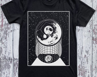 Unisex ALPHA MOON Geometry Shirt Dodecahedron Astrology Full Moon Sacred Geometry Clothing Tee