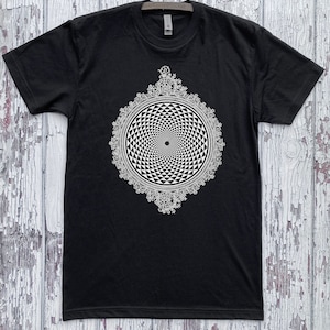 Unisex MIRROR MIRROR Mandala Shirt Psychedelic Visions Screen Printed T-Shirt Sacred Geometry Clothing