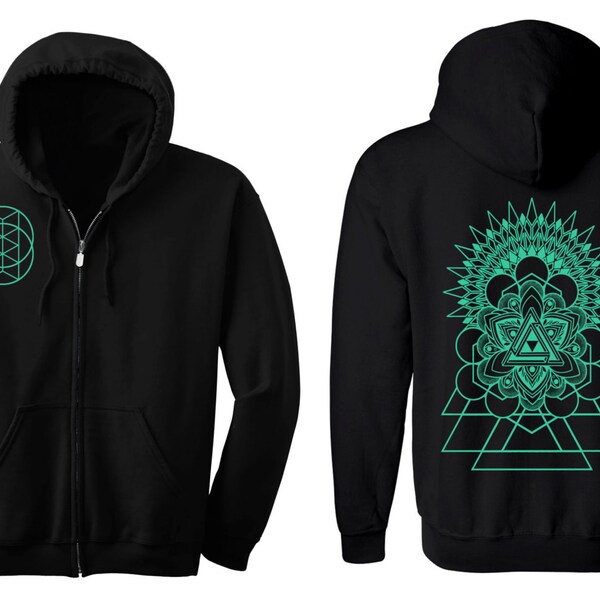 TRIFORCE Mandala Hoodie: Vesica Sacred Geometry Sweatshirt