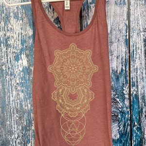 Women's REALMS Mandala Tank Dotwork Sacred Geometry Psychedelic Symmetry Shirt