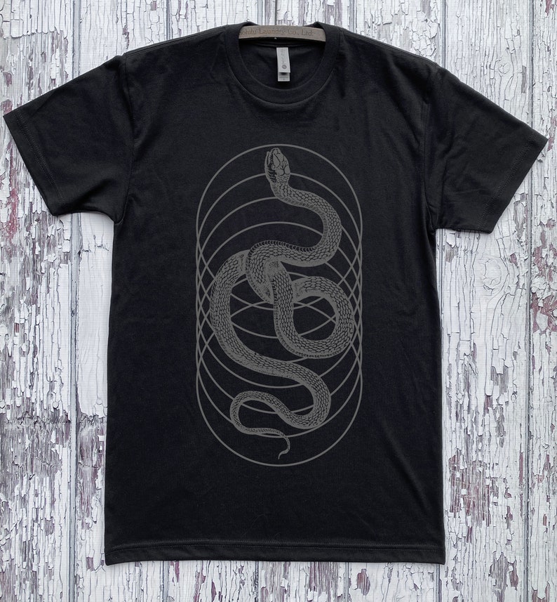 Unisex SERPENTINE Tee Sacred Geometry Mystic Snake Organic Symmetry Psychedelic Shirt image 4