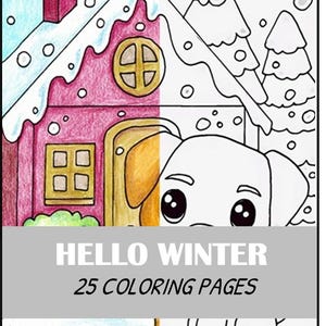 Winter Coloring Book: Hand-Drawn Christmas Images (PDF Pattern)