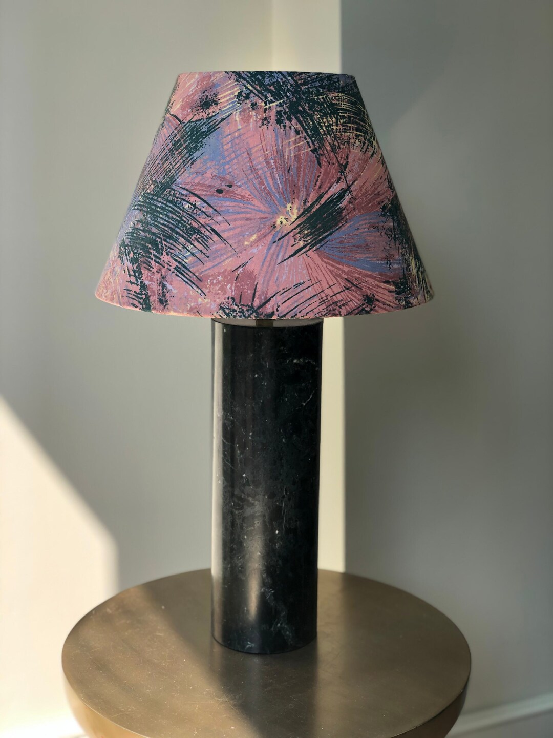 80's Conical Lampshade and Carrier for Table Lamp Etsy