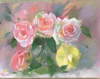 Roses; flowers; Impressionism; Australian made; original paintings; Australian paintings