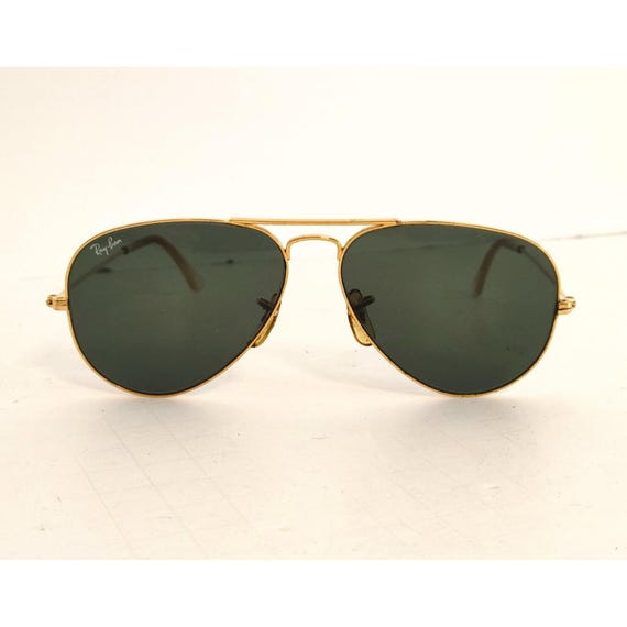 Vintage Ray Ban BL Bausch & Lomb Aviator Sunglasses USA 58/14 Grey
