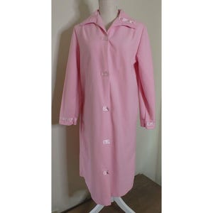Vintage 60&#39;s Henson Kickernick Pink House Robe Housecoat Dress sz Small