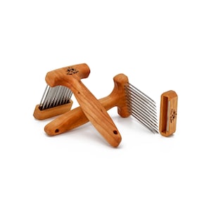 Mini Wool Combs- Single or Double Row - Fine or Extra Fine - Smooth Points - Stainless Steel Tines -In Stock Ready to Ship-