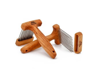 Mini Wool Combs- Single or Double Row - Fine or Extra Fine - Smooth Points - Stainless Steel Tines -In Stock Ready to Ship-