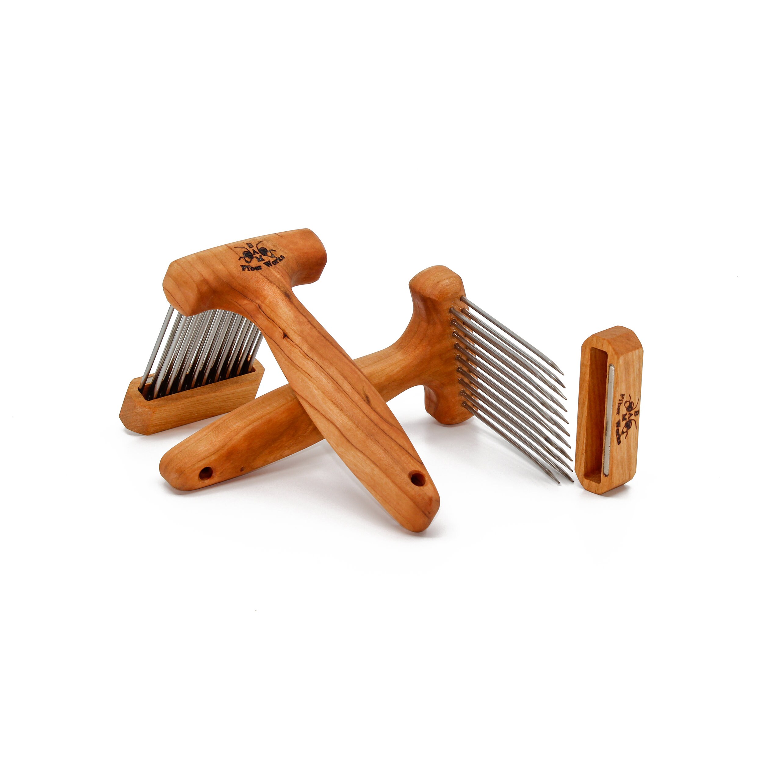 Mini Wool Combs- Single or Double Row - Fine or Extra Fine - Smooth Points - Stainless Steel Tines -In Stock Ready to Ship-