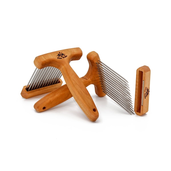 Regular Wool Combs- Single or Double Row - Fine or Extra Fine - Smooth Points - Stainless Steel Tines -In Stock Ready to Ship-