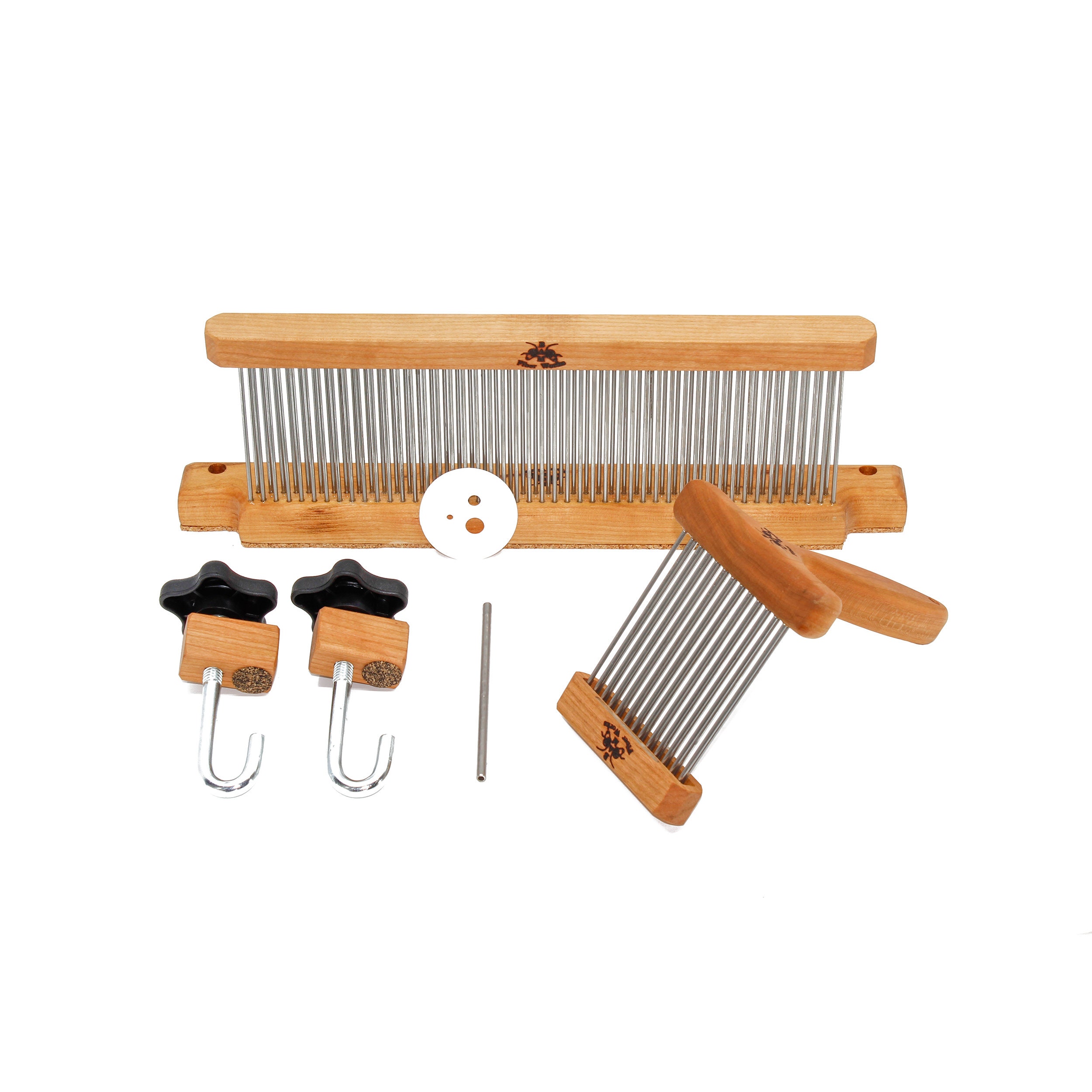 Kit de peine y hackle de una o dos hileras - Puntas lisas - Incluye alisador de dientes y púas - Púas de acero inoxidable - Disponible listo para enviar