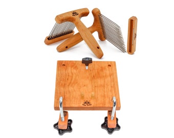 Large Wool Combs w/Holder - Single or Double Row - Fine or Extra Fine - Smooth Points - Stainless Steel Tines -In Stock Ready to Ship