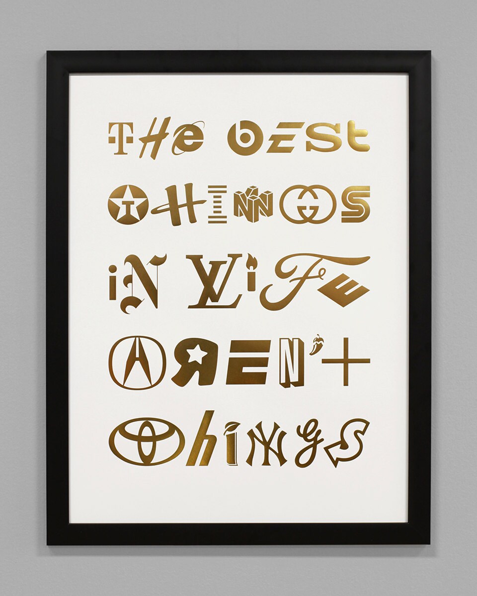 The Best Things In Life Aren't Things Poster White Etsy