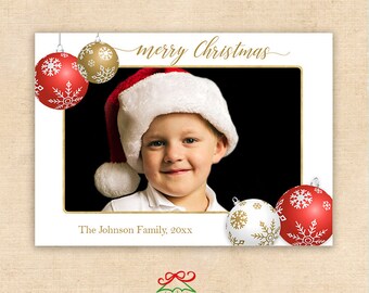 christmas card template etsy
