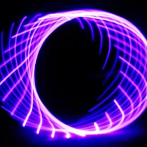 LED PolyPro Hula Hoop ~ Purple Urple ~ ALL Purple LEDs