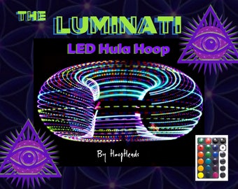 Luminati - LED Hula Hoop w/ Remote - 32 Unique Colors-Modes-Effects - 44+ Bright LEDs