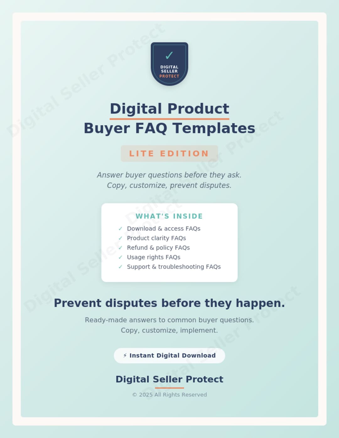 Amazon Pr Faq Template.pdf Buyer FAQ Templates for Digital Products | Etsy FAQ Answers for Sellers ...