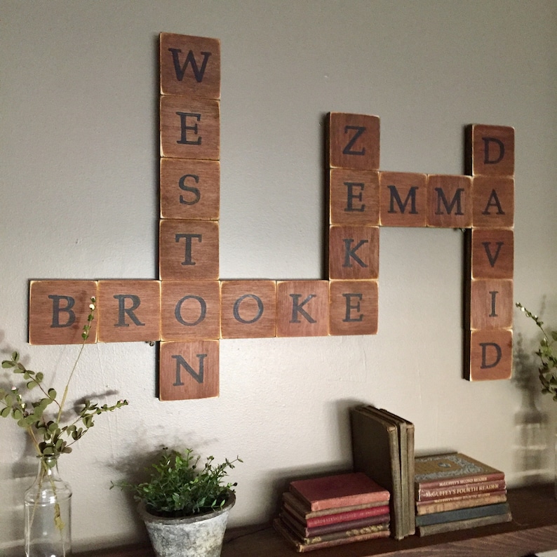Scrabble Wall Tiles Etsy
