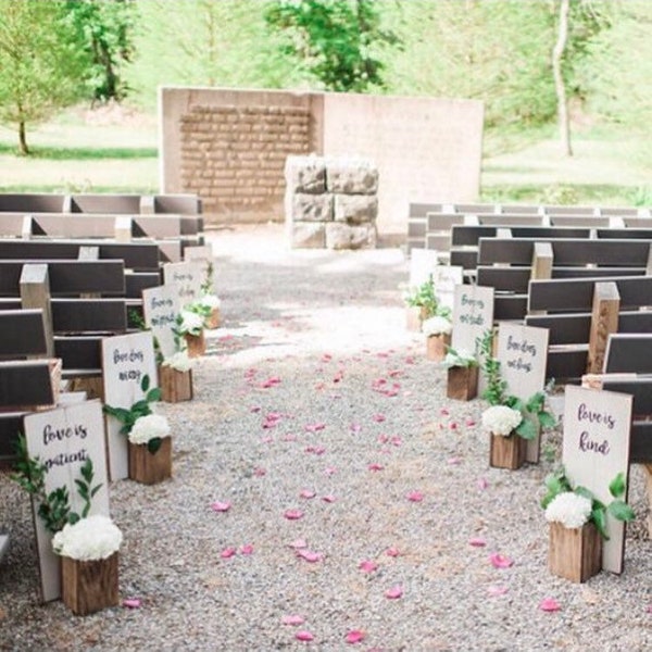 Wedding Aisle Signs & Boxes Package || Wedding Decor || Wedding Aisle