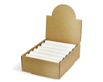 10 Kraft Brown Lip Tube Arched Display Box - Holds 12 standard lip balm tubes