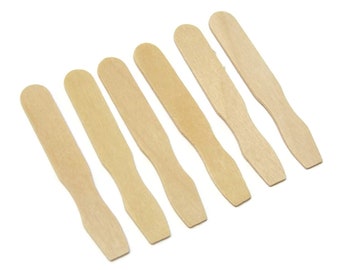 Wooden Spatulas for Cosmetic Sampling Samples Disposable Mini Size