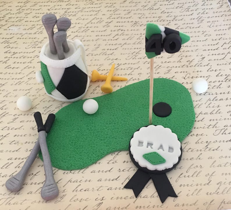 Golf Theme Fondant cake set Etsy