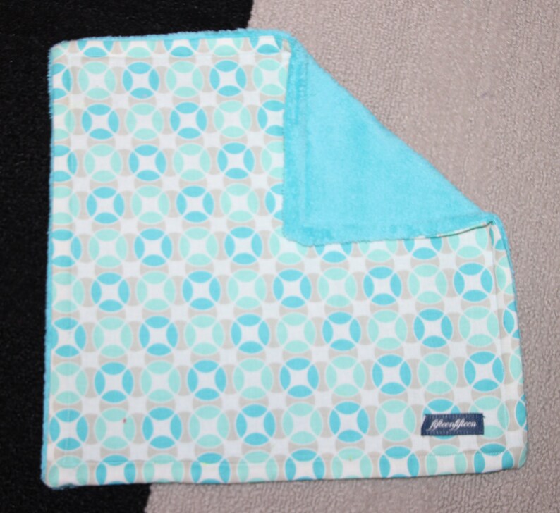 Mini Minky Blanketturquoise Tile Etsy New Zealand