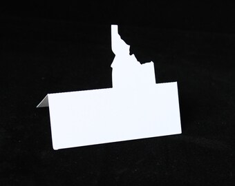 State of Idaho Silhouette Tented Escort Cards|  BLANK Wedding Placecards| Seating cards| Modern wedding|  Summer, Fall or Winter Wedding|
