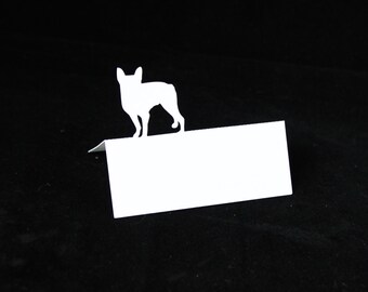 Boston Terrier or Chiluahua Shaped Wedding Escort Cards | Tented Placecards| BLANK Seating cards| Dog Lover Wedding| Shower| Birthday Party|