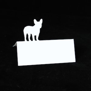 French Bulldog Shaped, Tented Escort Cards| CUSTOM PRINTED or BLANK  Placecards | Seating Cards | Dog Lover, Frenchie Wedding,
