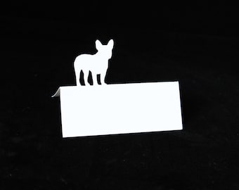 French Bulldog Shaped, Tented Escort Cards| CUSTOM PRINTED or BLANK  Placecards | Seating Cards | Dog Lover, Frenchie Wedding,