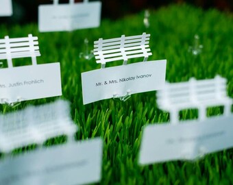 Park Bench Escort Cards for holders| Set of  25 BLANK Place cards| Seating cards| NYC/Central Park Wedding| Chicago Wedding