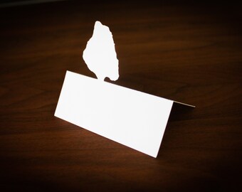 Mackinac Island Shaped Wedding Escort Cards| PRINTED or BLANK Placecard For Calligraphy| Seating cards | Mackinaw Island Grand Hotel Wedding