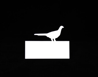 Pheasant Bird Shaped Wedding Escort Cards| Tented  Placecard| BLANK or CUSTOM PRINTED Seating cards | Small Game Hunting| Country Wedding