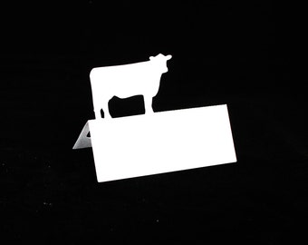 Cow/Beef Shaped Wedding Escort Cards | BLANK Tented Placecards | BBQ Seating cards | Meal Choice| Farm| Ranch| Barn| Country Wedding| BBQ