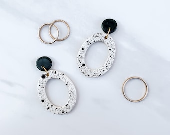 Freckled Oval Earrings