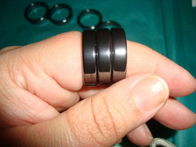 Hematite Rings, Natural hematite Rings Several Sizes to choose from. 