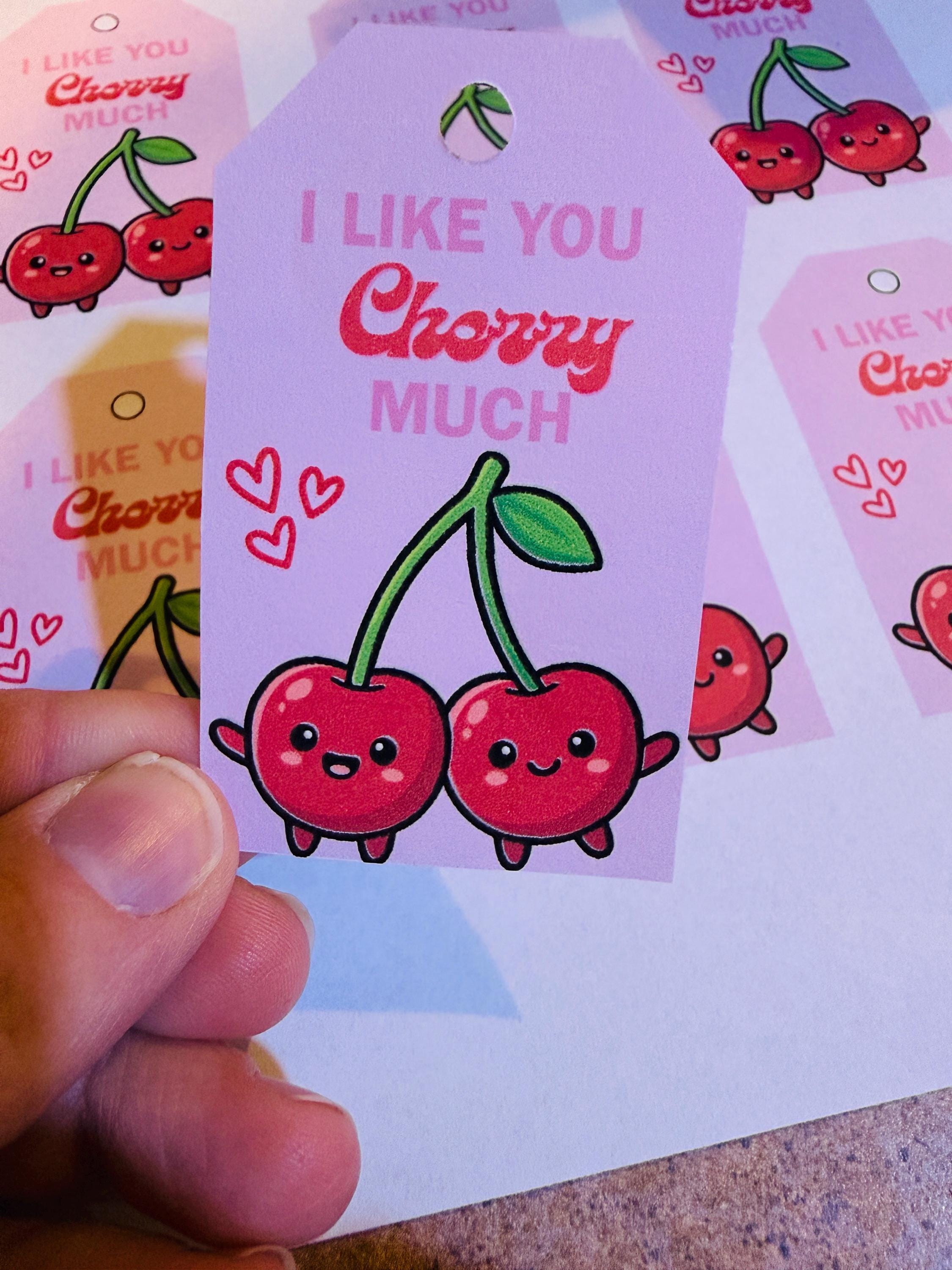 Cherry Valentine Cards | Printable Classroom Exchange (digital Download ...