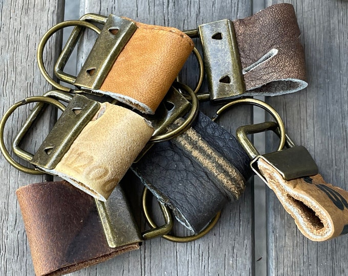 Vintage baseball glove leather keyring