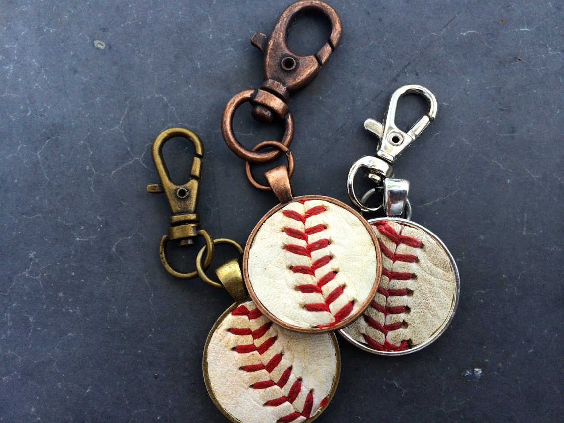 Zipper Pull / Keychain With Real Baseball Inside Etsy
