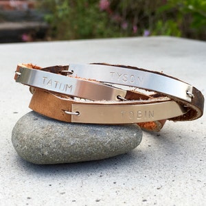 Multistrand personalized baseball glove wrap bracelet.